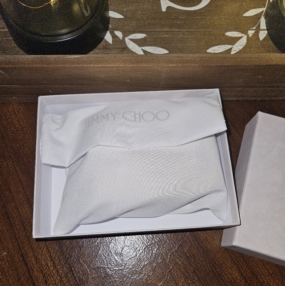 Jimmy Choo Nappa Leather Wallet with Light Gold JC Emblem - Picture 8 of 12